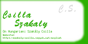 csilla szakaly business card