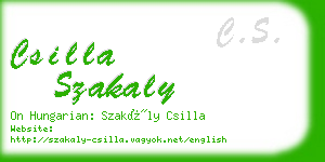 csilla szakaly business card